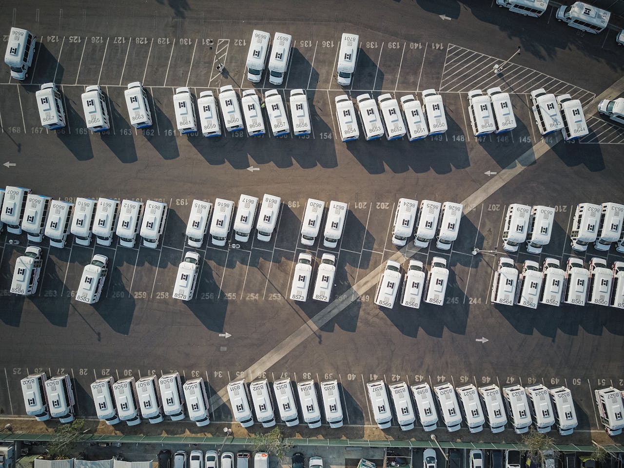 identical vehicles in parking area 9716362